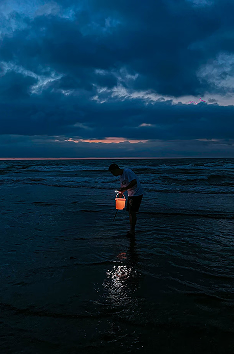 夜间赶海